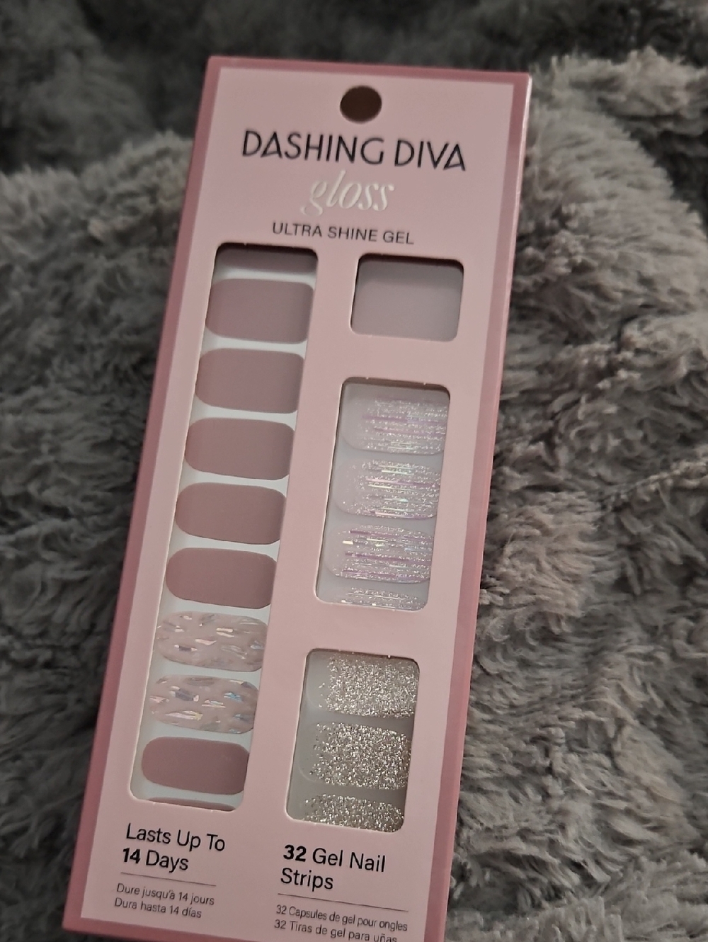Dashing Diva Gloss Ultra Shine Gel Nail Strips - Mauve & Iridescent
